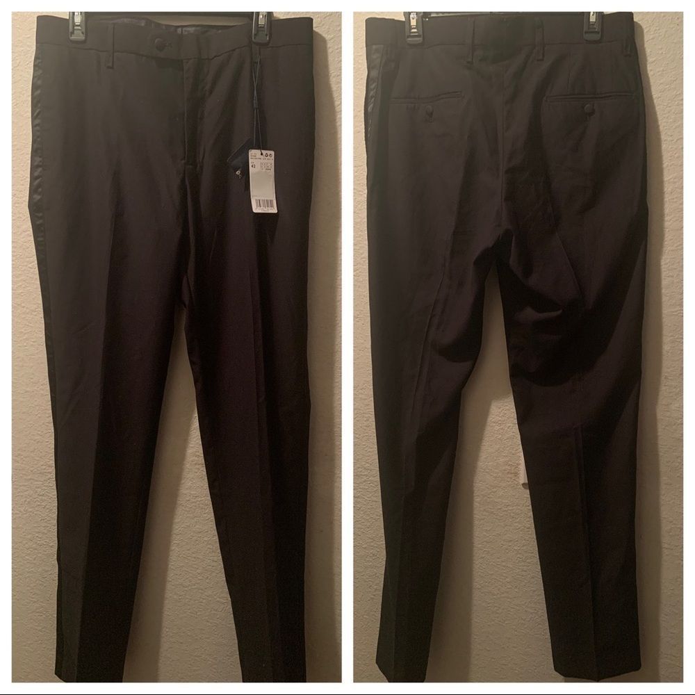 Mango Man Black Tailored Slim Fit Trouser Pants